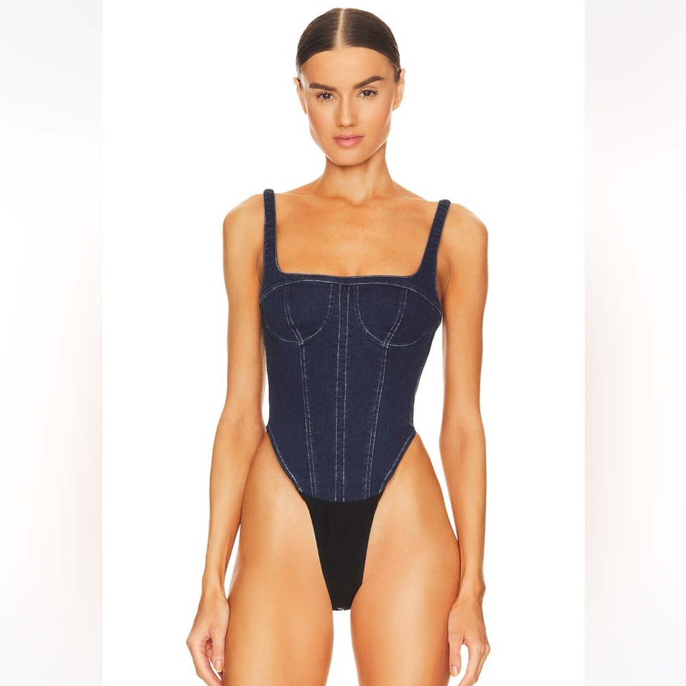 RTA denim bodysuit